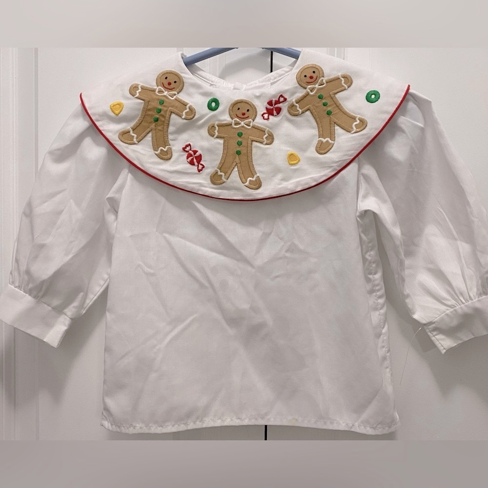Kelly's Kids Gingerbread Costume Top - White and Brown